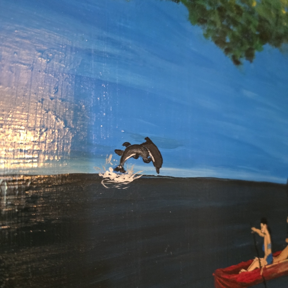 Window Frame Acrylic Painting - Picture 5 of 6